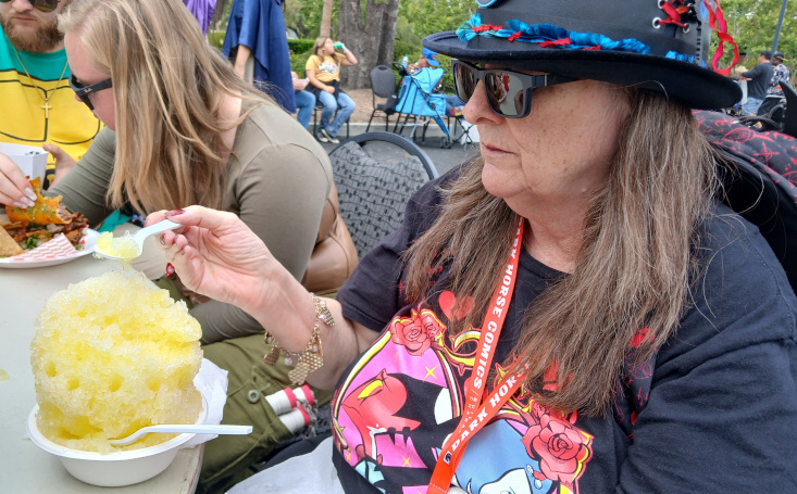 Dennis Amador Cherry at Comic Con Revolution Ontario 2026 - Giant Snow Cone for Lunch